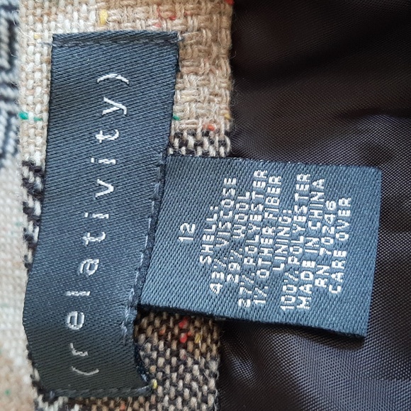 Relativity long 29% wool plaid skirt - Picture 3 of 3